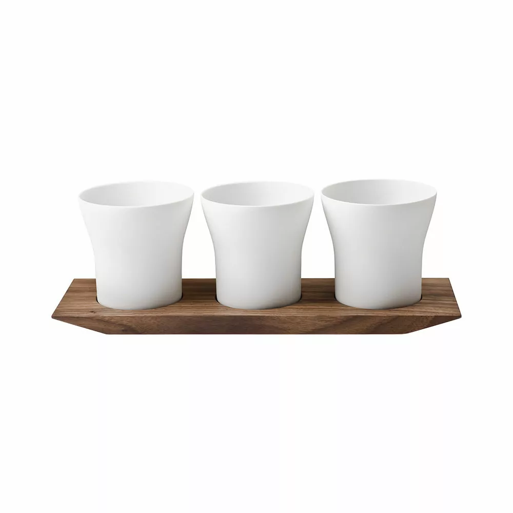 Triplet Table Lantern Set With Wooden Tray丨燭台與木托組丨519