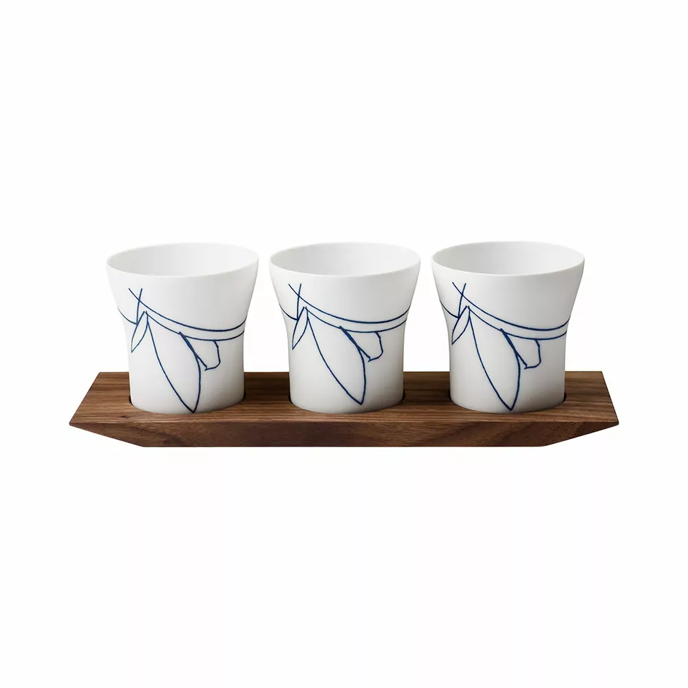 Triplet Table Lantern Set With Wooden Tray丨燭台與木托組丨519